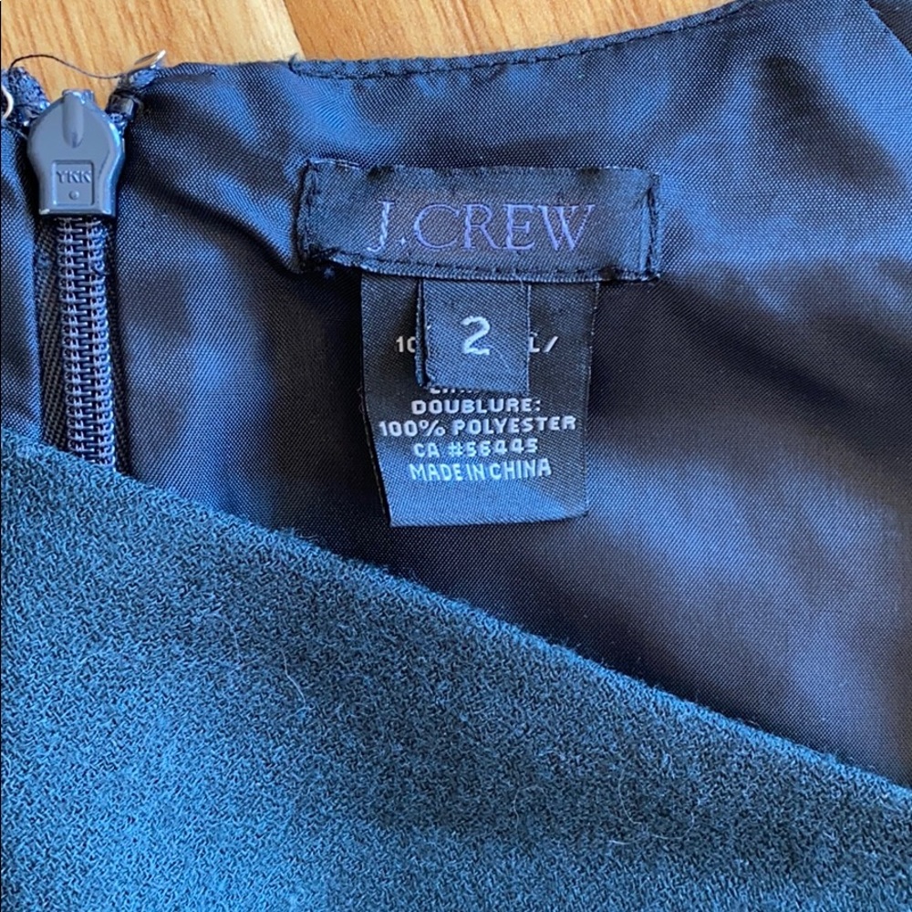 J Crew Hunter Green Wool Origami Dress - Picture 5 of 6